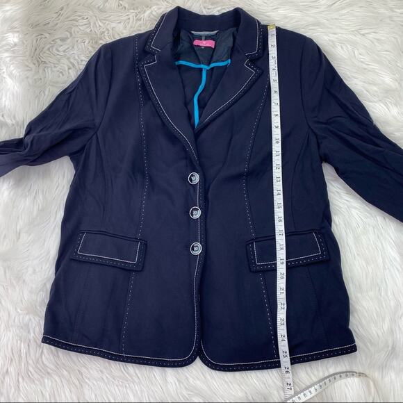 Basler Women's Blazer Blue Size L Soft Stretch Career - Picture 3 of 8